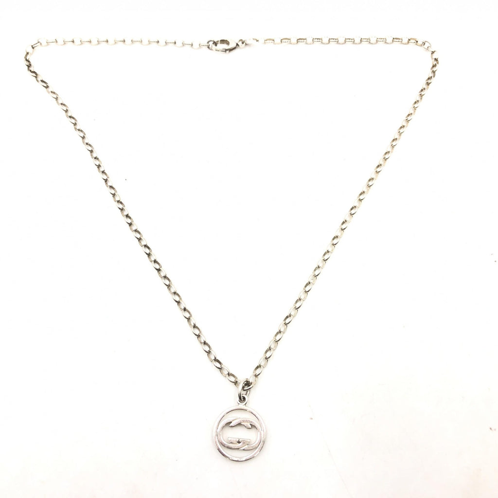 Gucci Sterling Silver Interlocking Circle Women's Pendant (Pre-Owned)