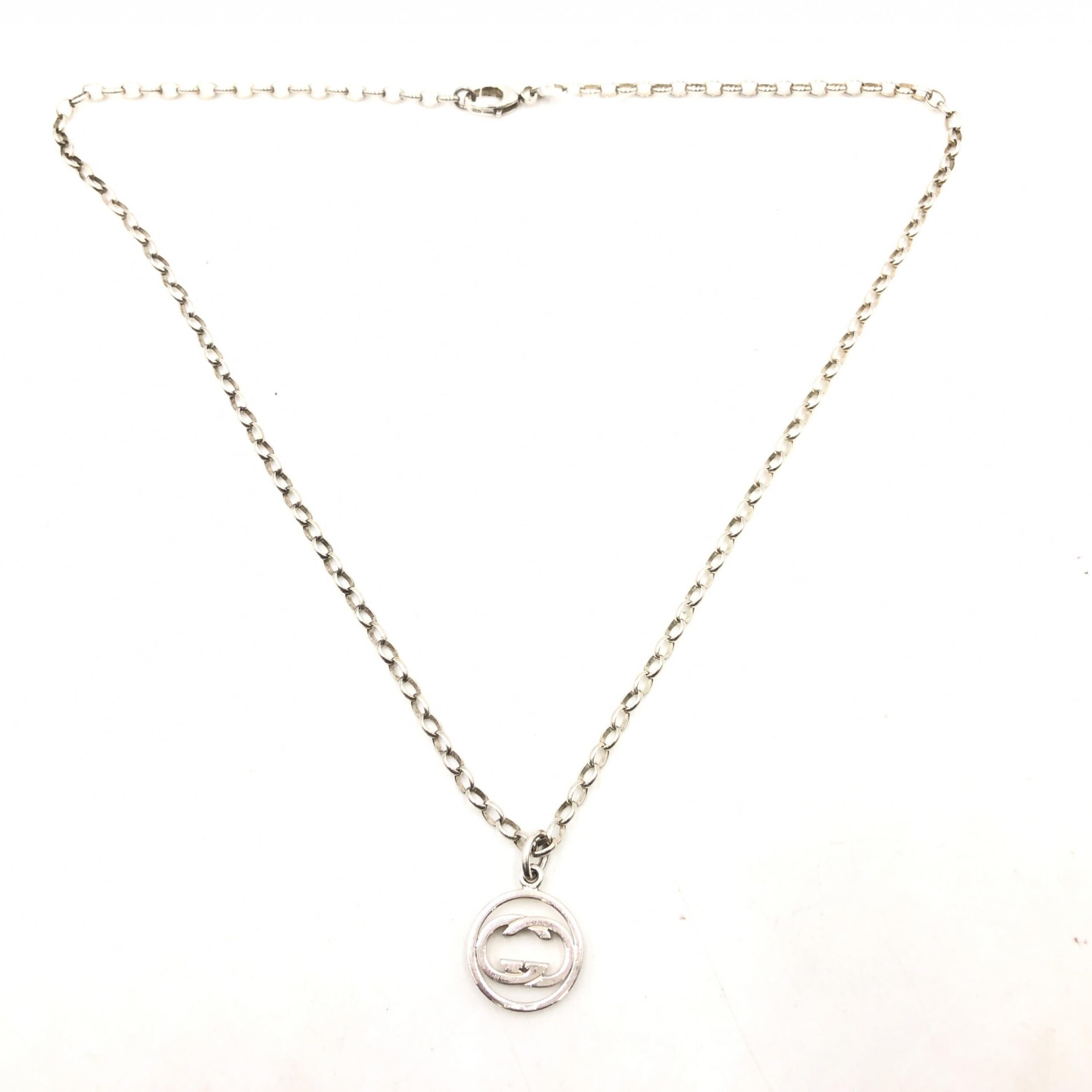 Gucci Sterling Silver Interlocking Circle Women's Pendant (Pre-Owned)