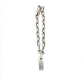 Gucci Sterling Silver Logo Plate Chain Women's Bracelet (Pre-Owned)