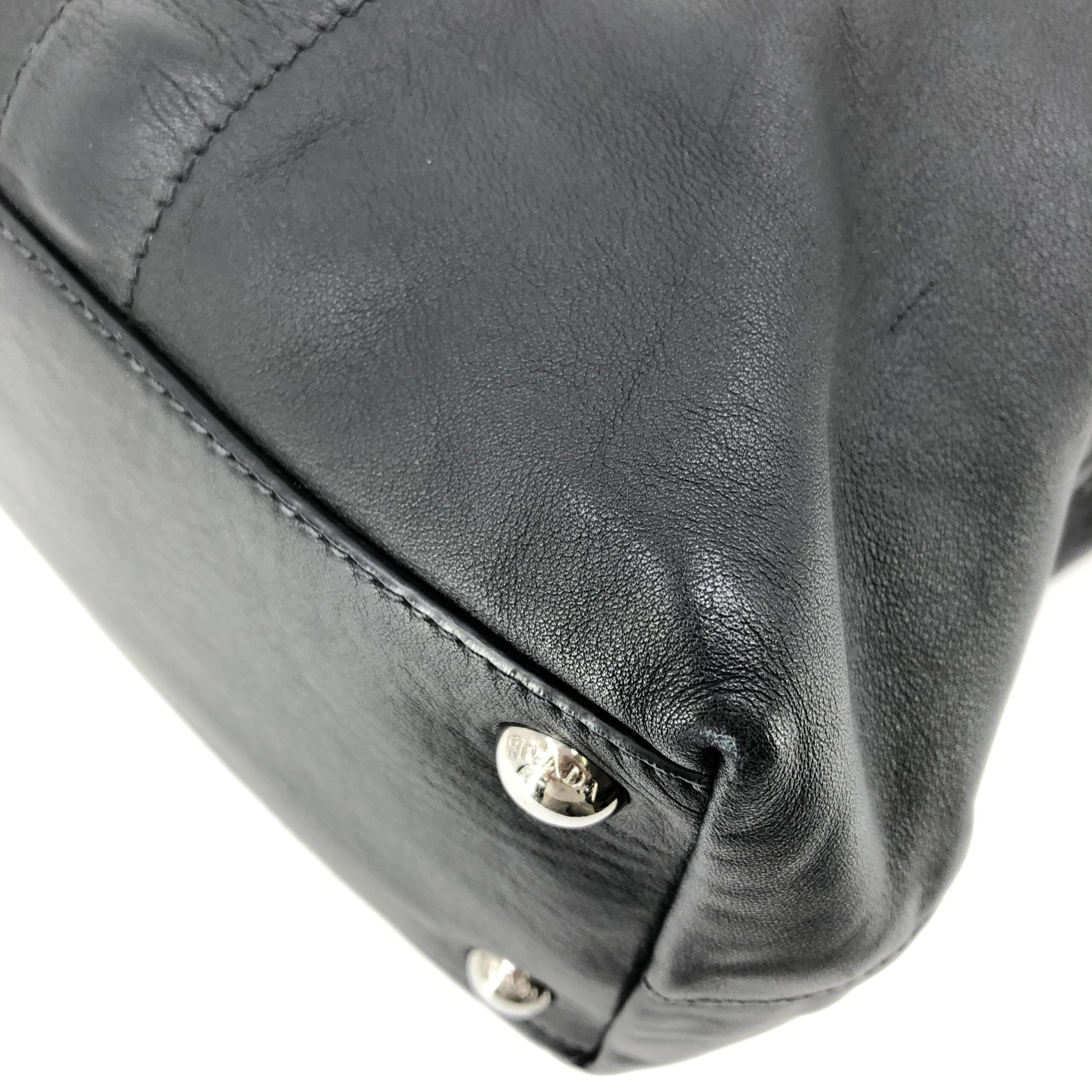Prada Soft Leather Tote With Shoulder Women's Strap (Pre-Owned)
