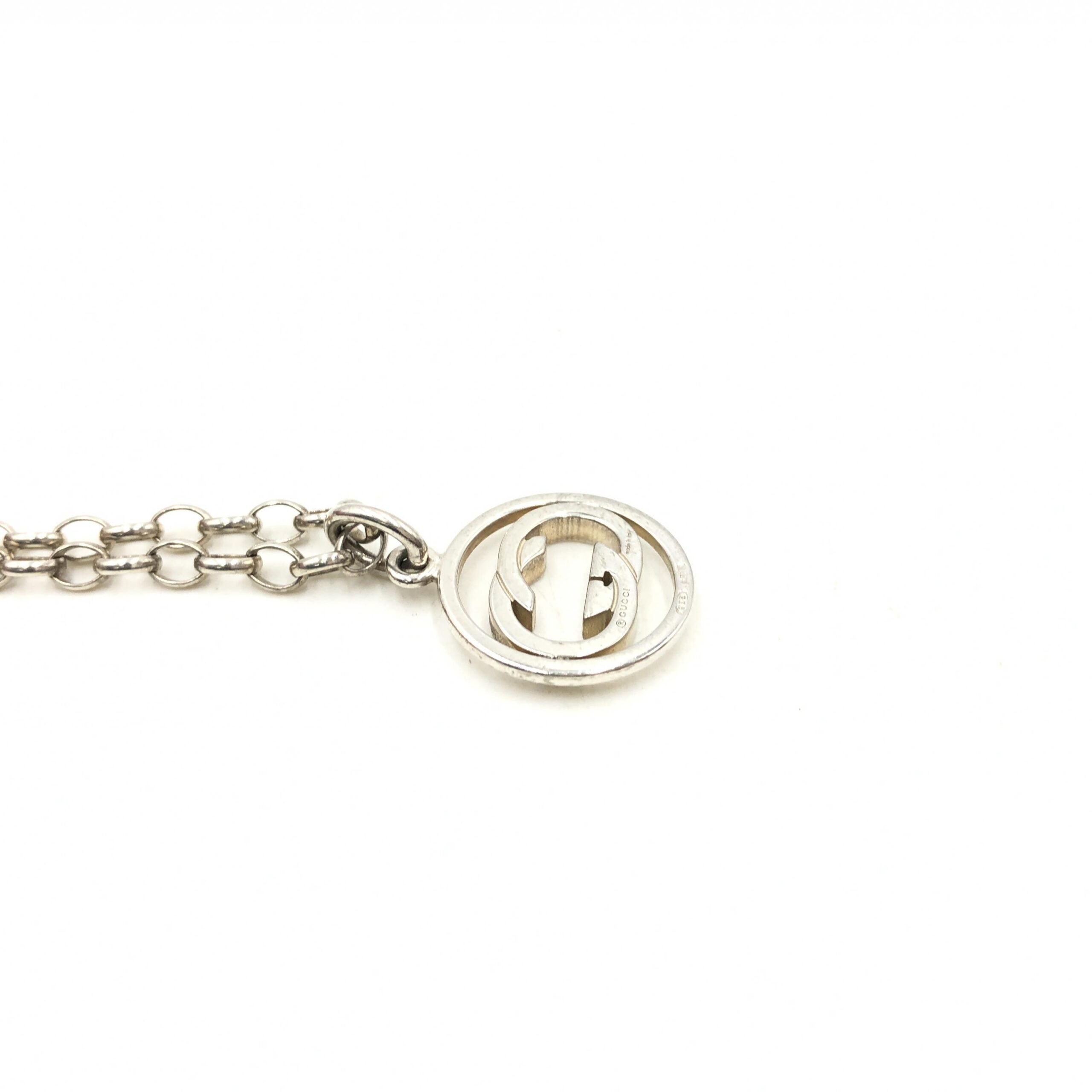 Gucci Sterling Silver Interlocking Circle Women's Pendant (Pre-Owned)