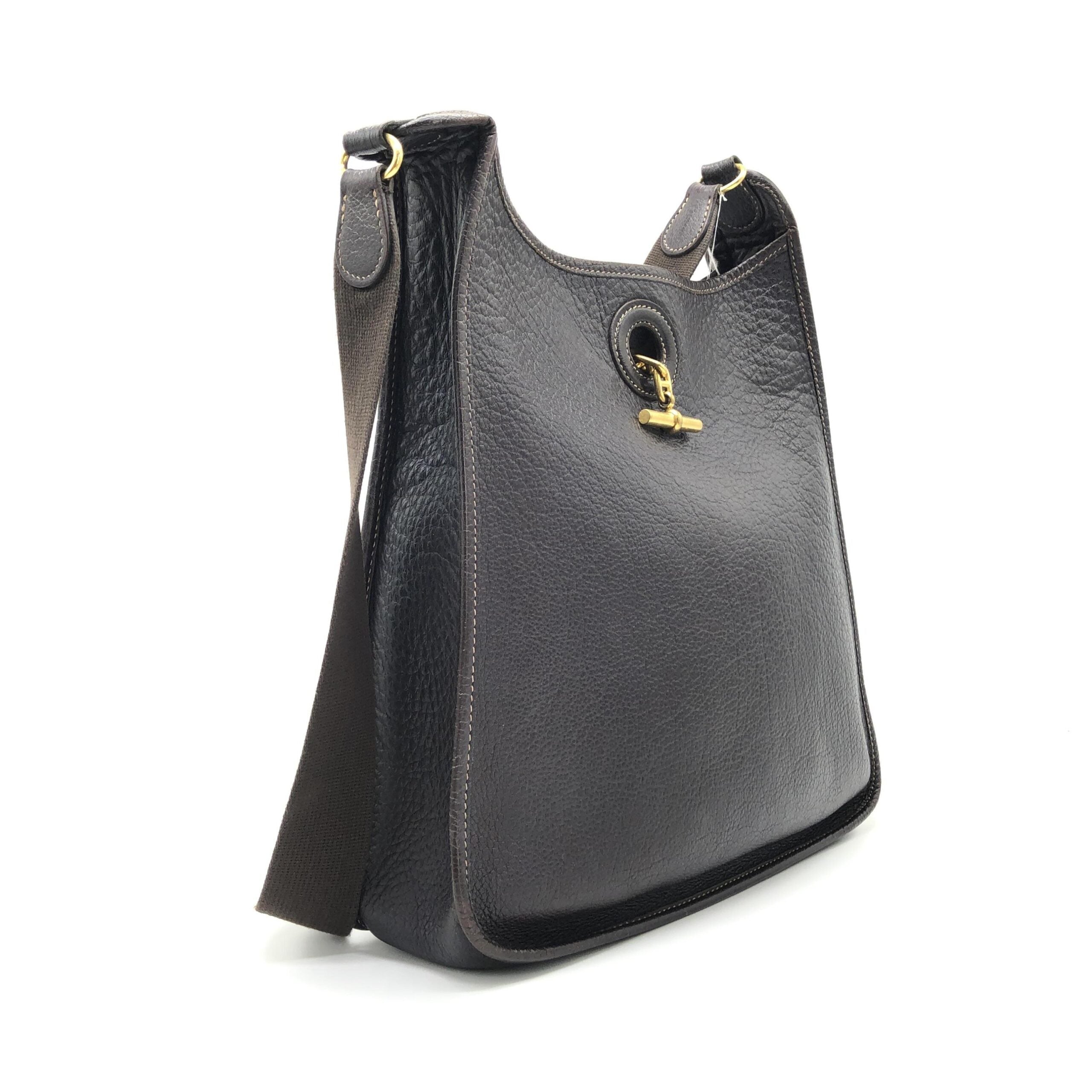 Hermès Togo Leather Black Shoulder Women's Bag (Pre-Owned)