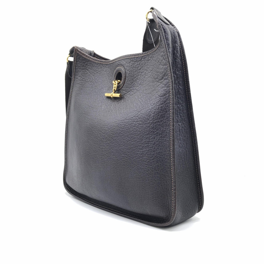 Hermès Togo Leather Black Shoulder Women's Bag (Pre-Owned)
