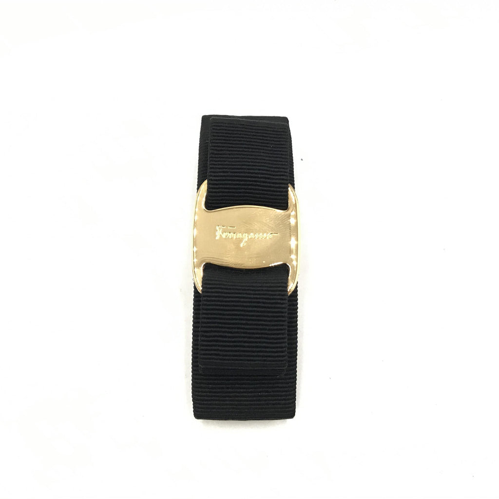 Salvatore Ferragamo Vara Hair Clip In Women's Black (Pre-Owned)