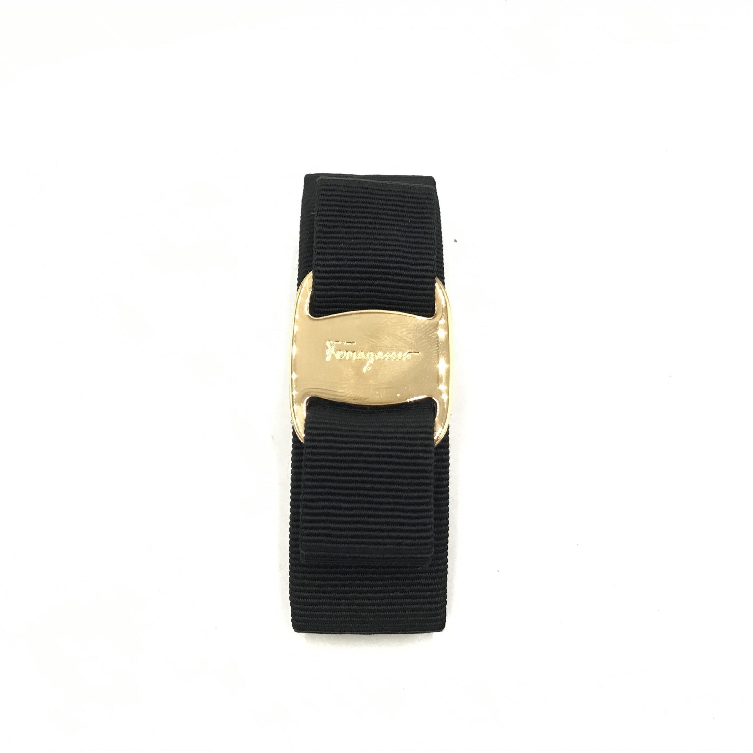 Salvatore Ferragamo Vara Hair Clip In Women's Black (Pre-Owned)