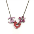 Chanel Vintage Heart And Charms Pendant Women's Necklace (Pre-Owned)
