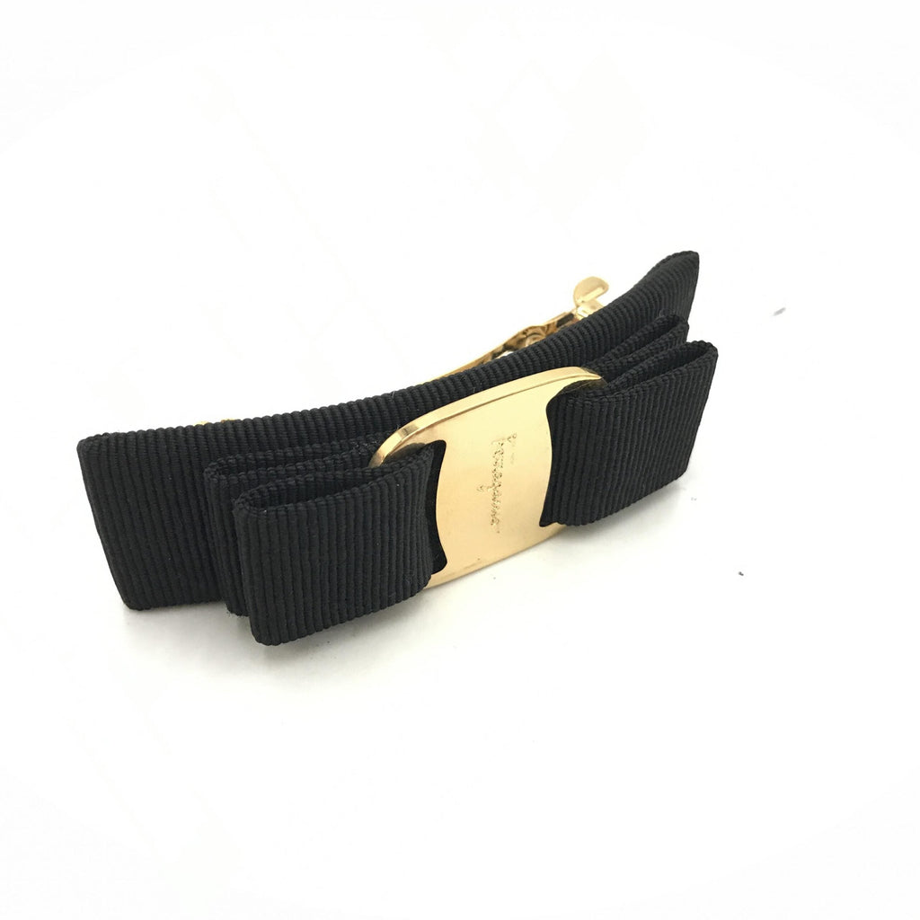 Salvatore Ferragamo Vara Hair Clip In Women's Black (Pre-Owned)