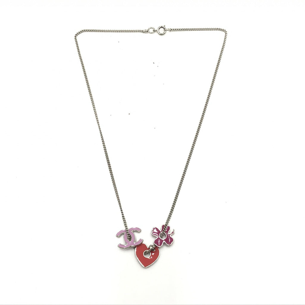 Chanel Vintage Heart And Charms Pendant Women's Necklace (Pre-Owned)