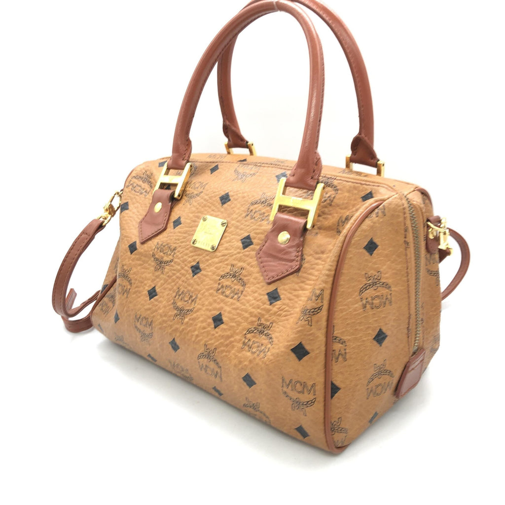 MCM Visetos 2WAY Mini Boston Women's Bag (Pre-Owned)