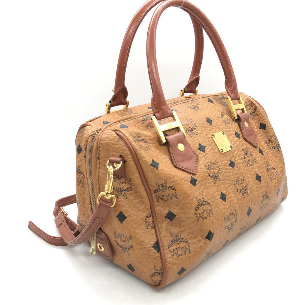 MCM Visetos 2WAY Mini Boston Women's Bag (Pre-Owned)
