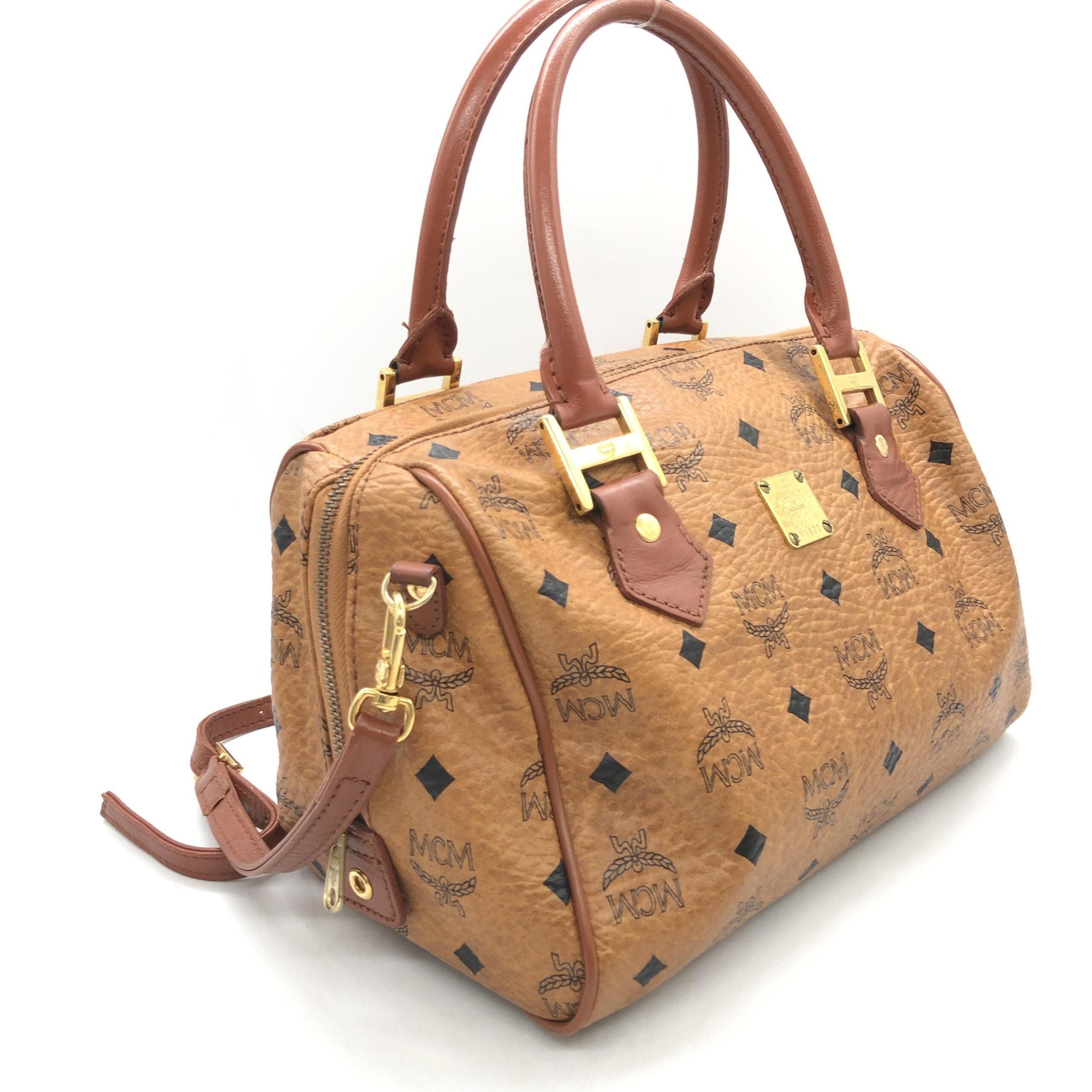MCM Visetos 2WAY Mini Boston Women's Bag (Pre-Owned)