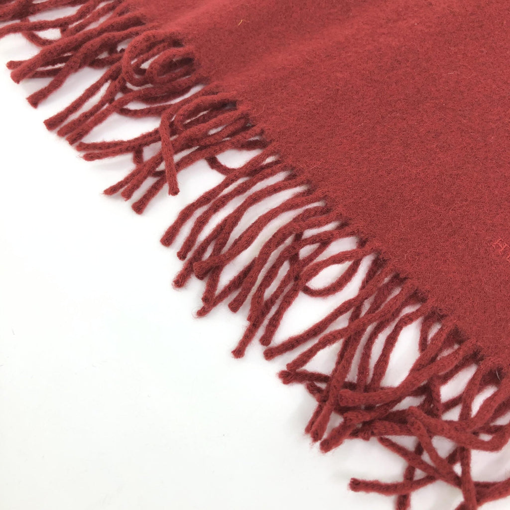 Hermès Wool Scarf In Deep Women's Burgundy (Pre-Owned)