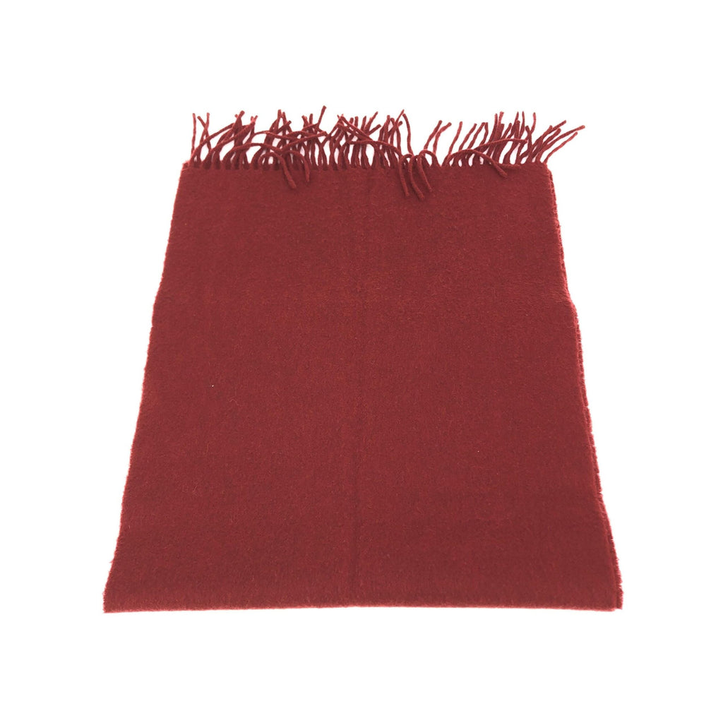 Hermès Wool Scarf In Deep Women's Burgundy (Pre-Owned)