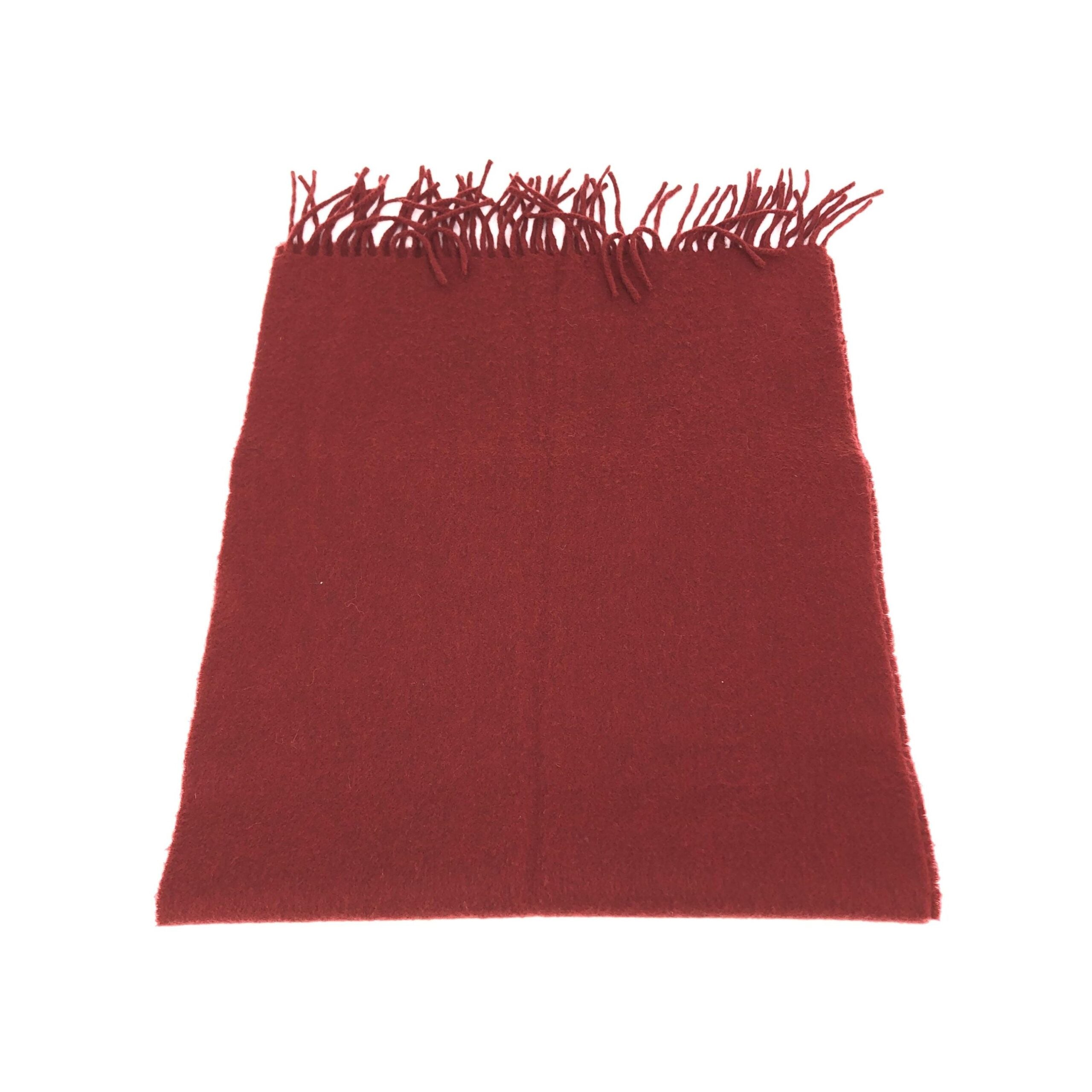 Hermès Wool Scarf In Deep Women's Burgundy (Pre-Owned)