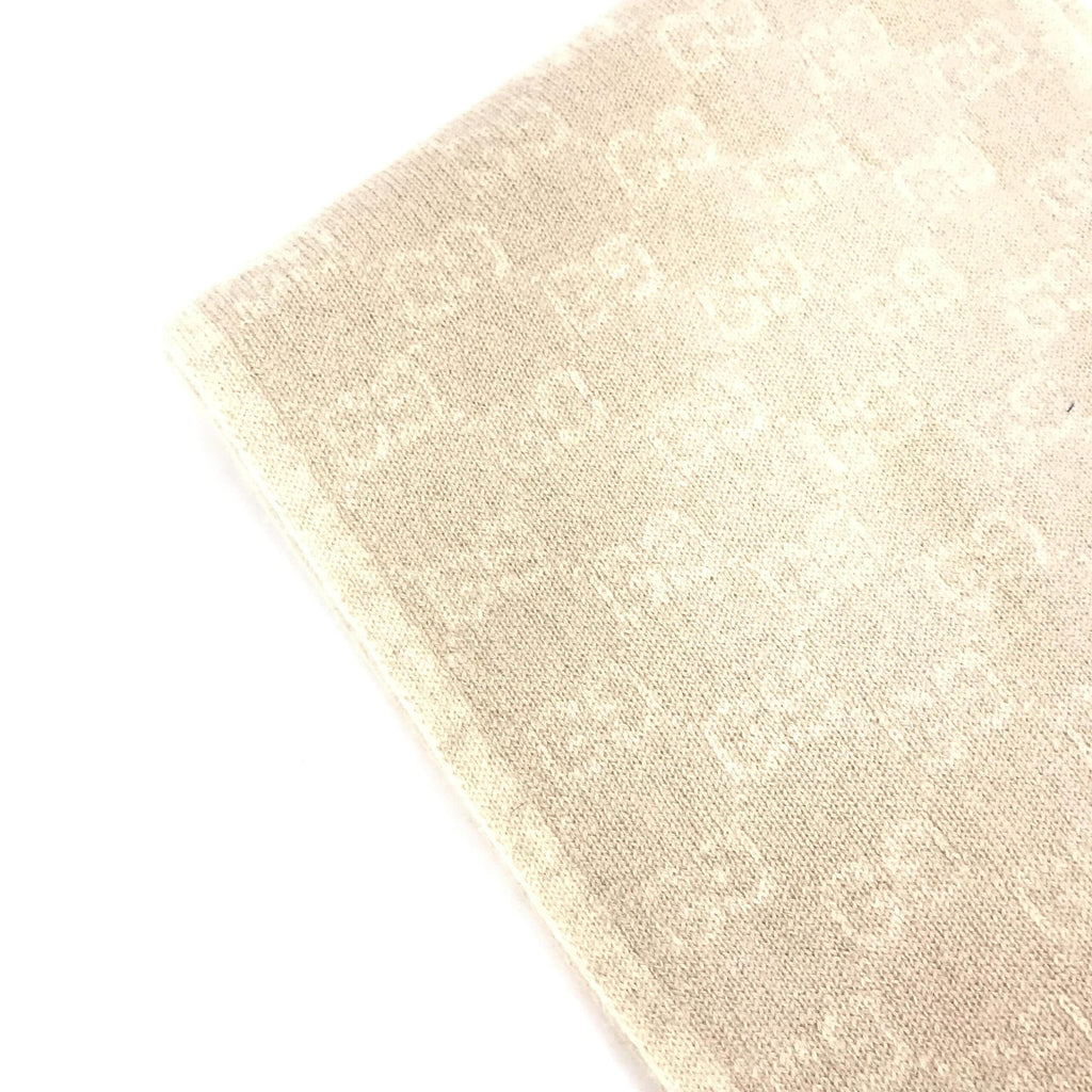 Gucci Wool Scarf With Gg Logo Women's Pattern (Pre-Owned)