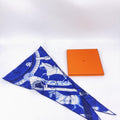 Hermès Designer Blue Silk Women's Scarf (Pre-Owned)