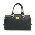 MCM MCM Black Visetos Monogram Boston Women's Bag (Pre-Owned)
