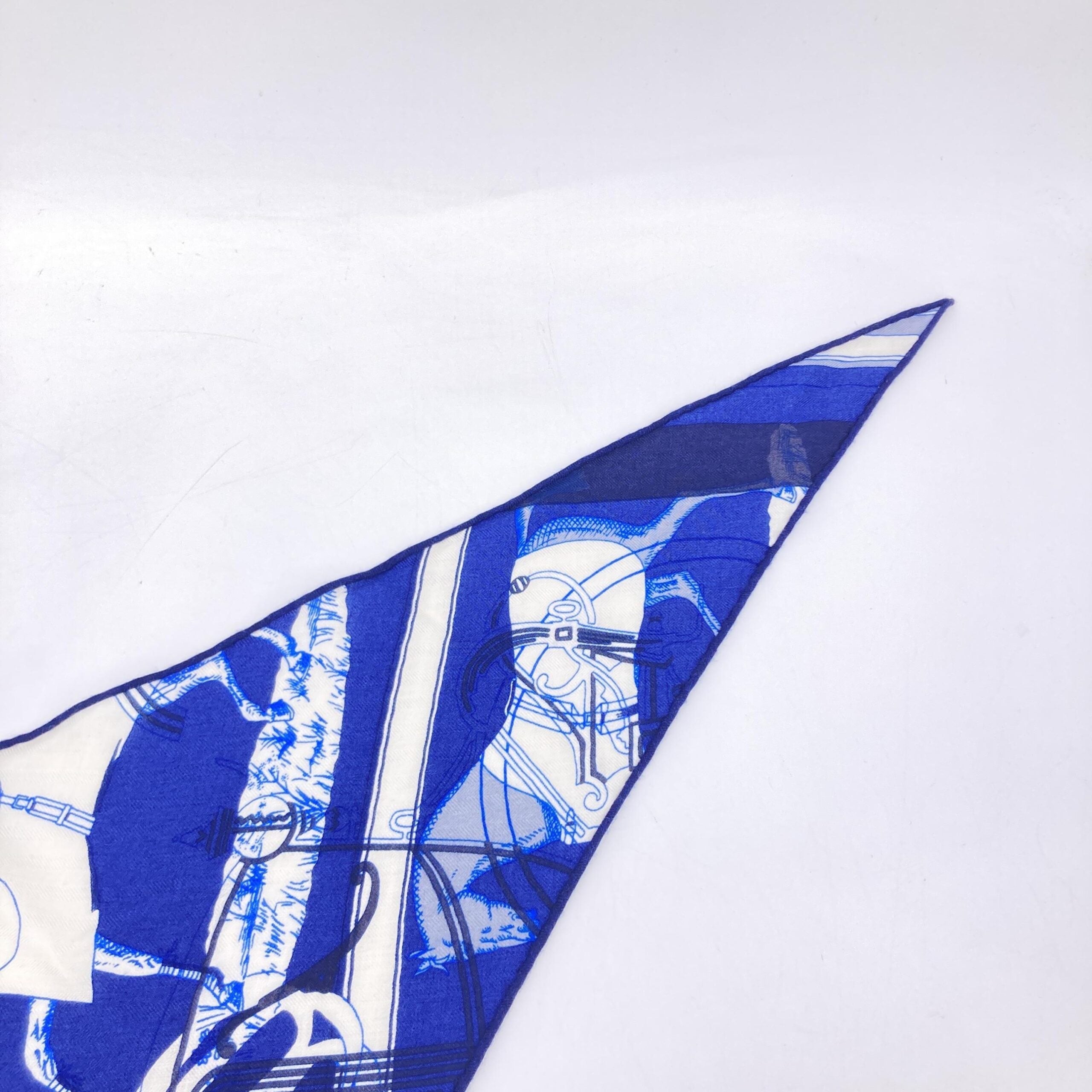 Hermès Designer Blue Silk Women's Scarf (Pre-Owned)