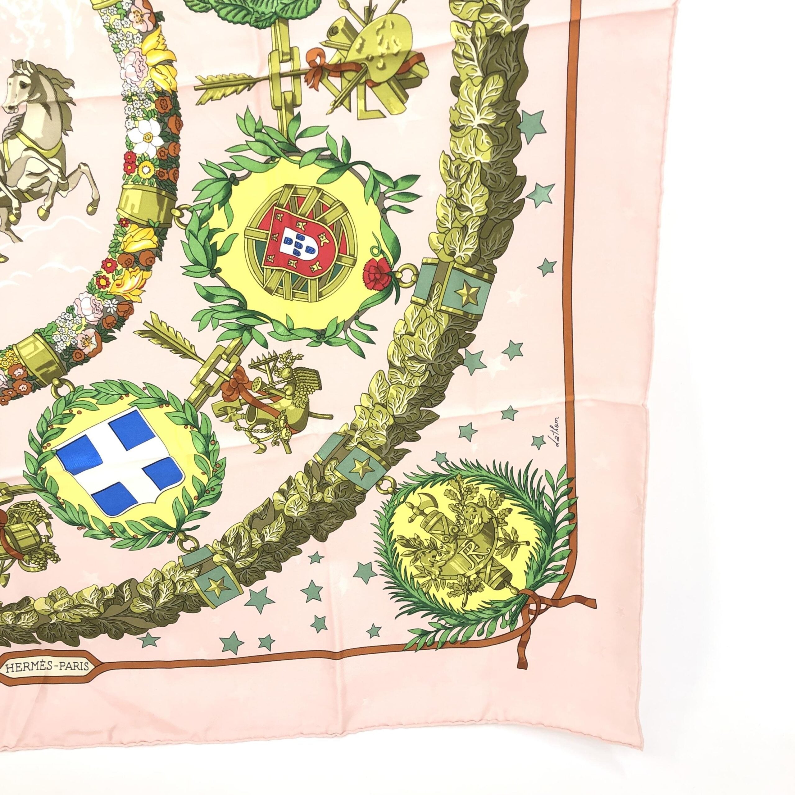 Hermès LOUIS VUITTON EmblèMes D'Europe Silk Women's Scarf (Pre-Owned)