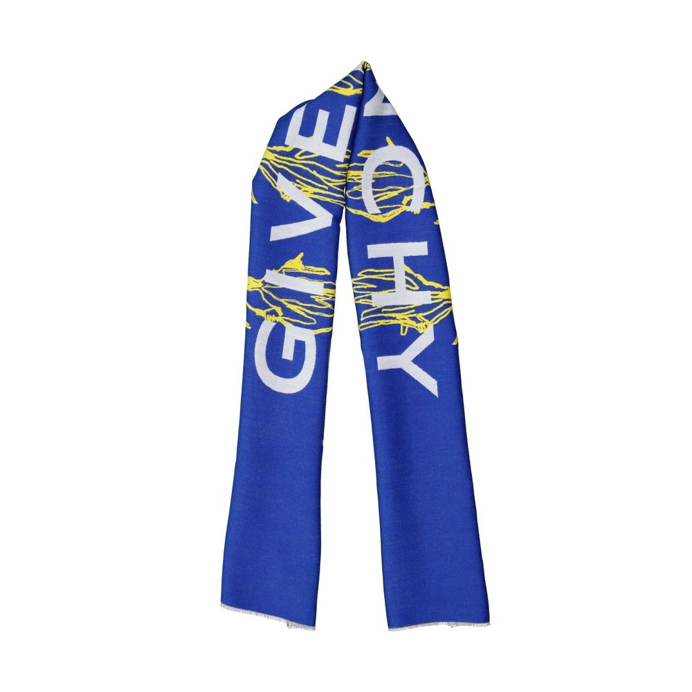 Givenchy Blue Silk Men's Scarf