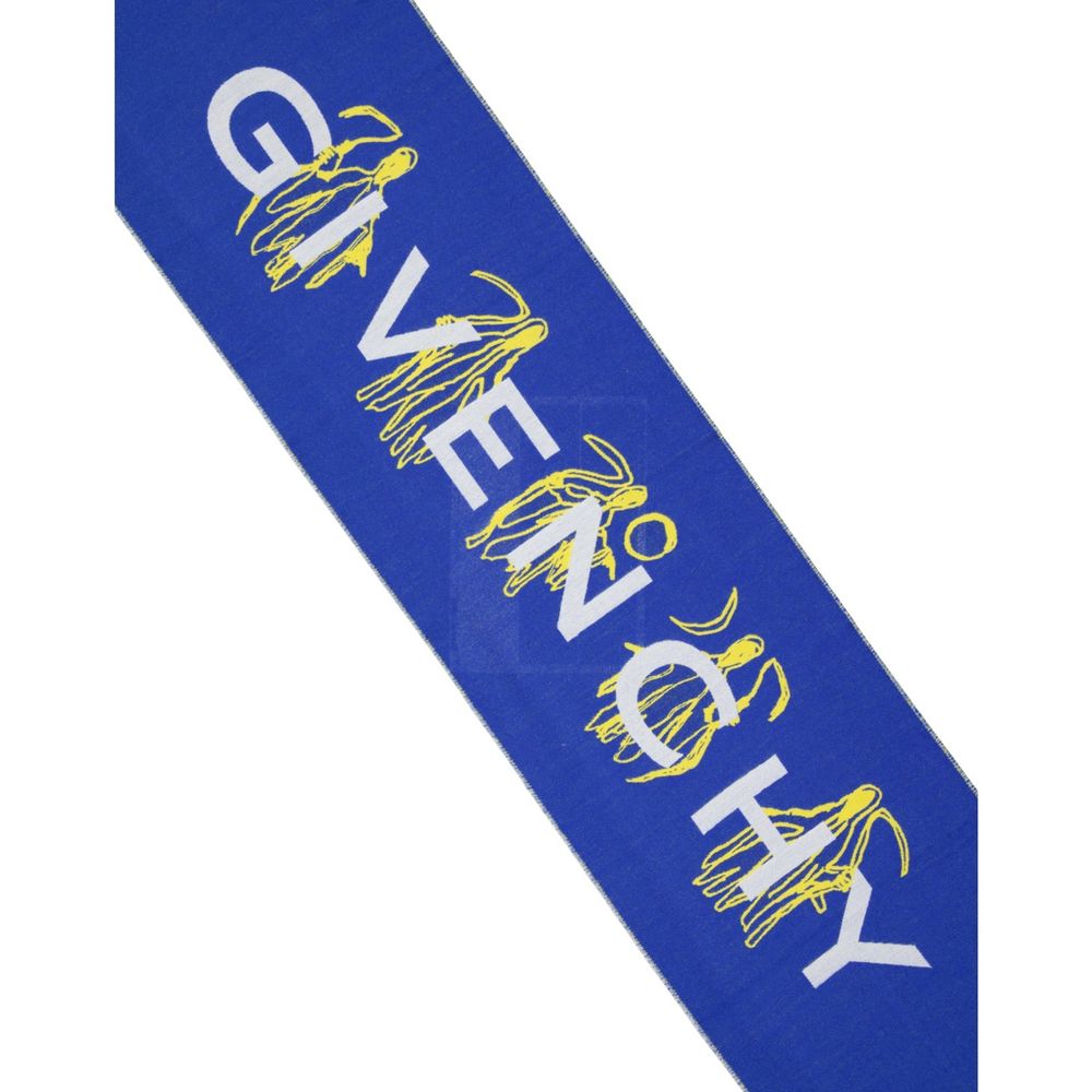 Givenchy Blue Silk Men's Scarf