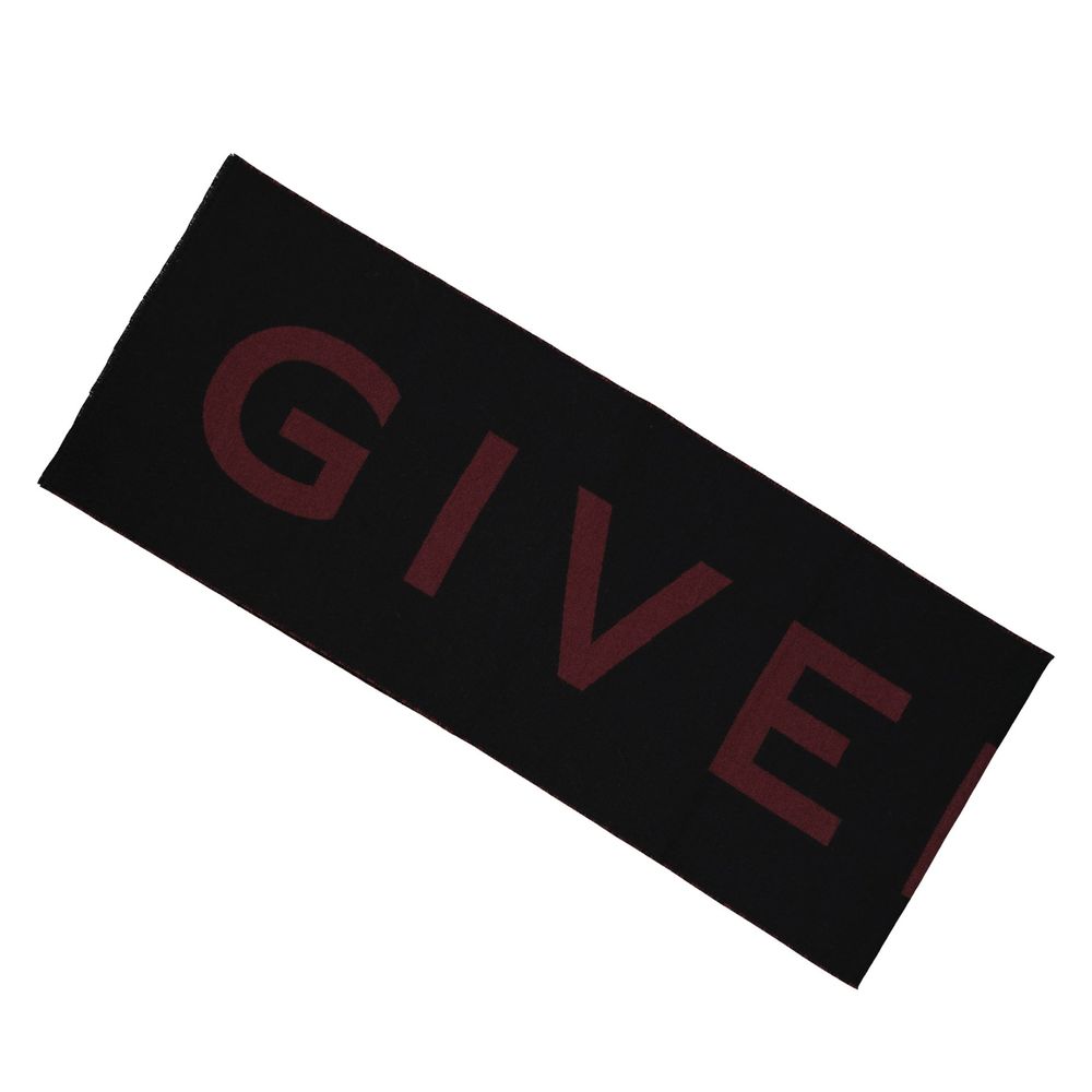 Givenchy Black Virgin Wool Men's Scarf