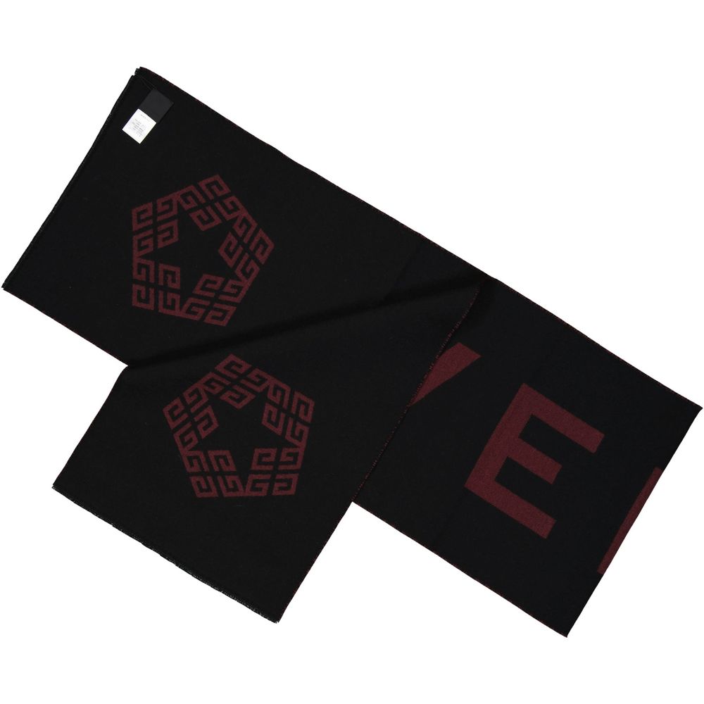 Givenchy Black Virgin Wool Men's Scarf