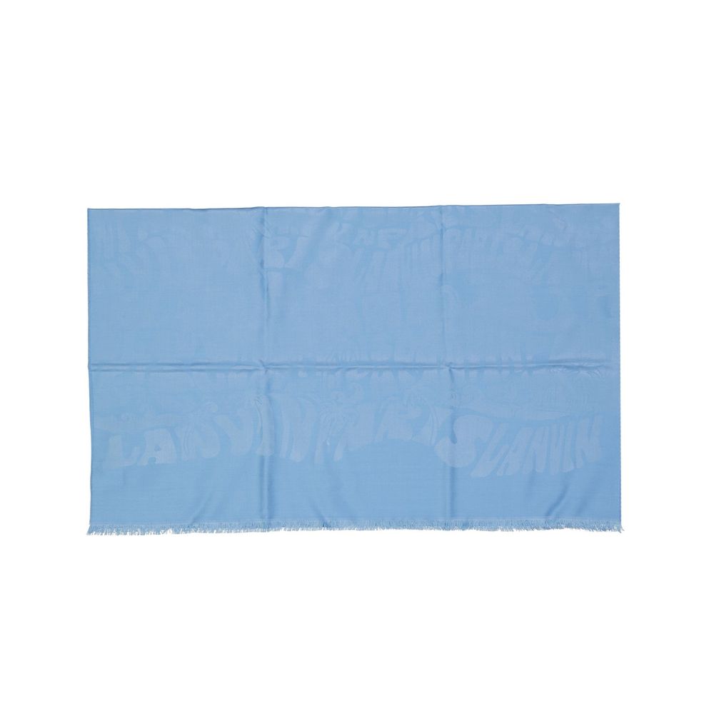 Lanvin Blue Silk Women's Scarf