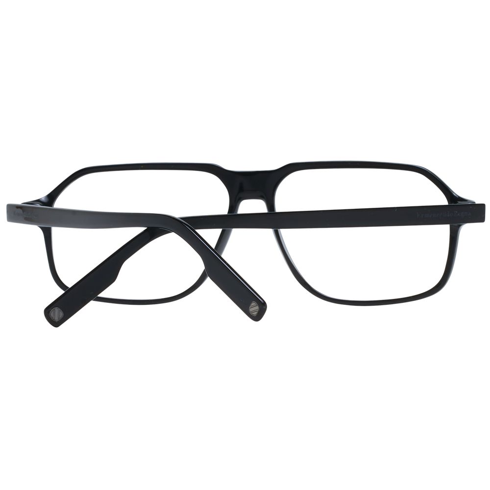 Ermenegildo Zegna Black Plastic Glasses Men's (Frames)