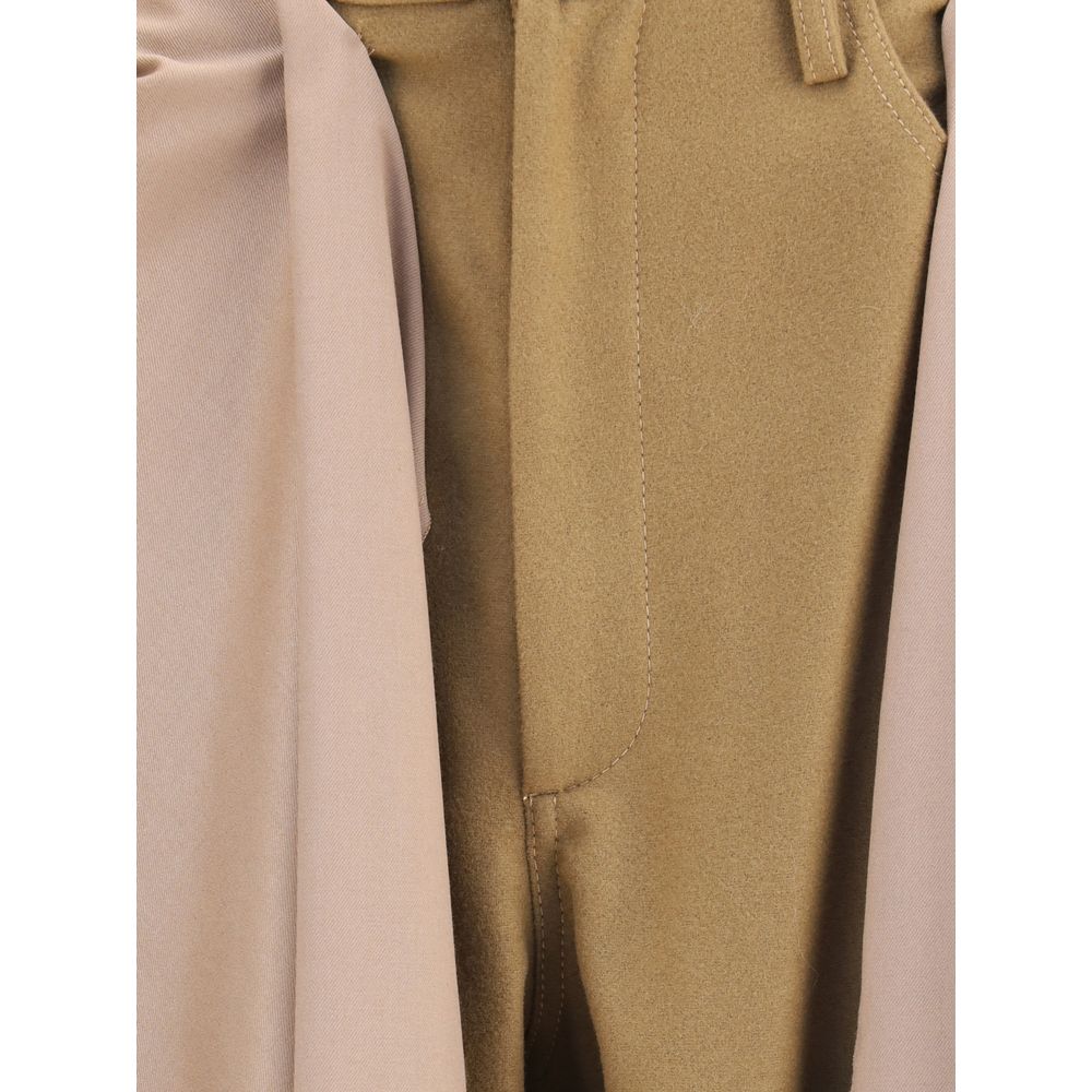 MARBELL Beige Wool Athletic Women's Pants