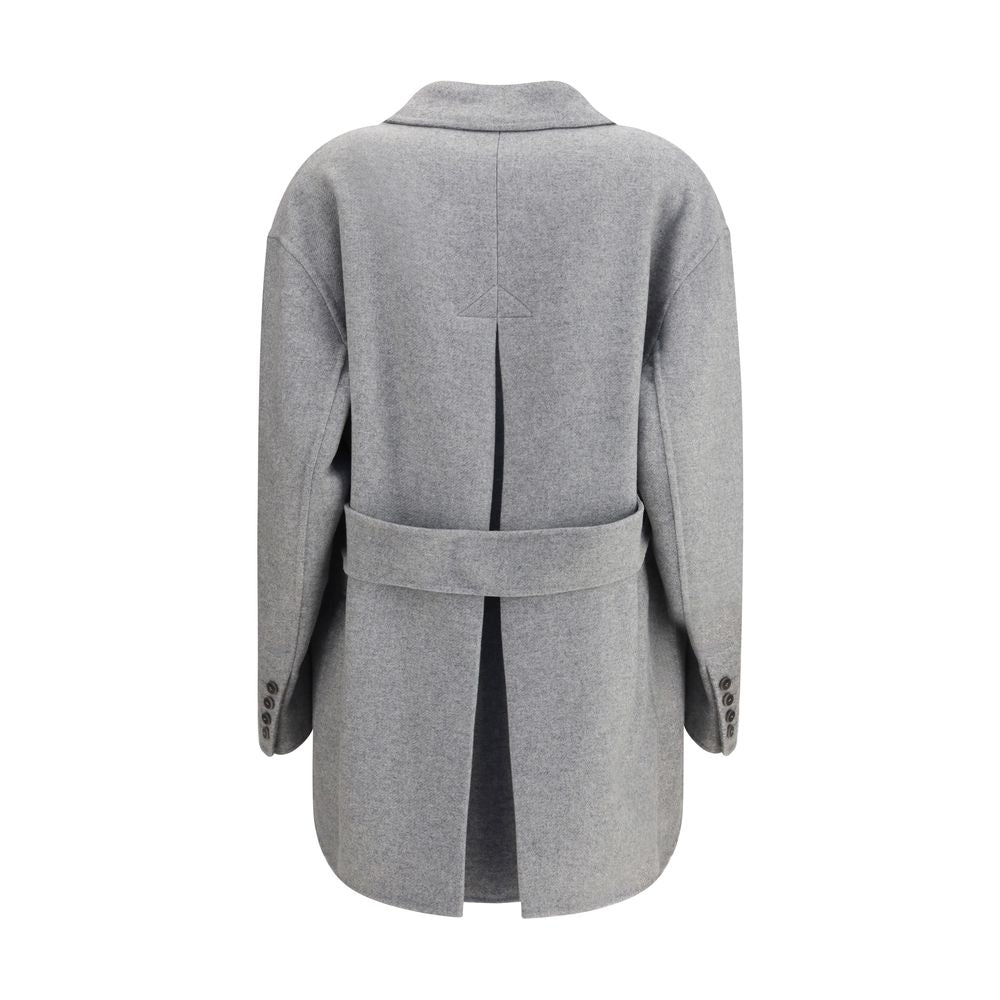 Ermanno Scervino Gray Wool Women's Coat