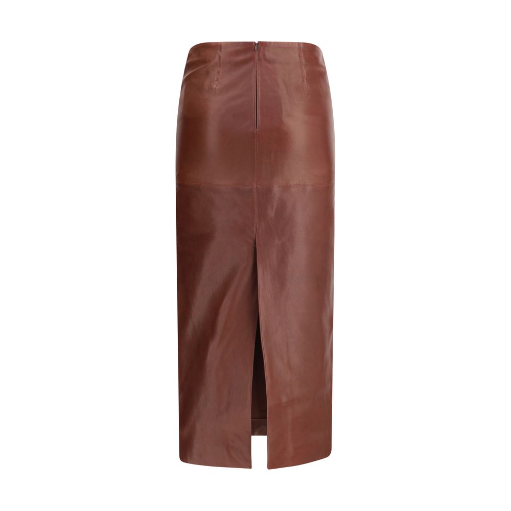 Petar Petrov Brown Lamb Ovis Aries Aries Women's Skirt