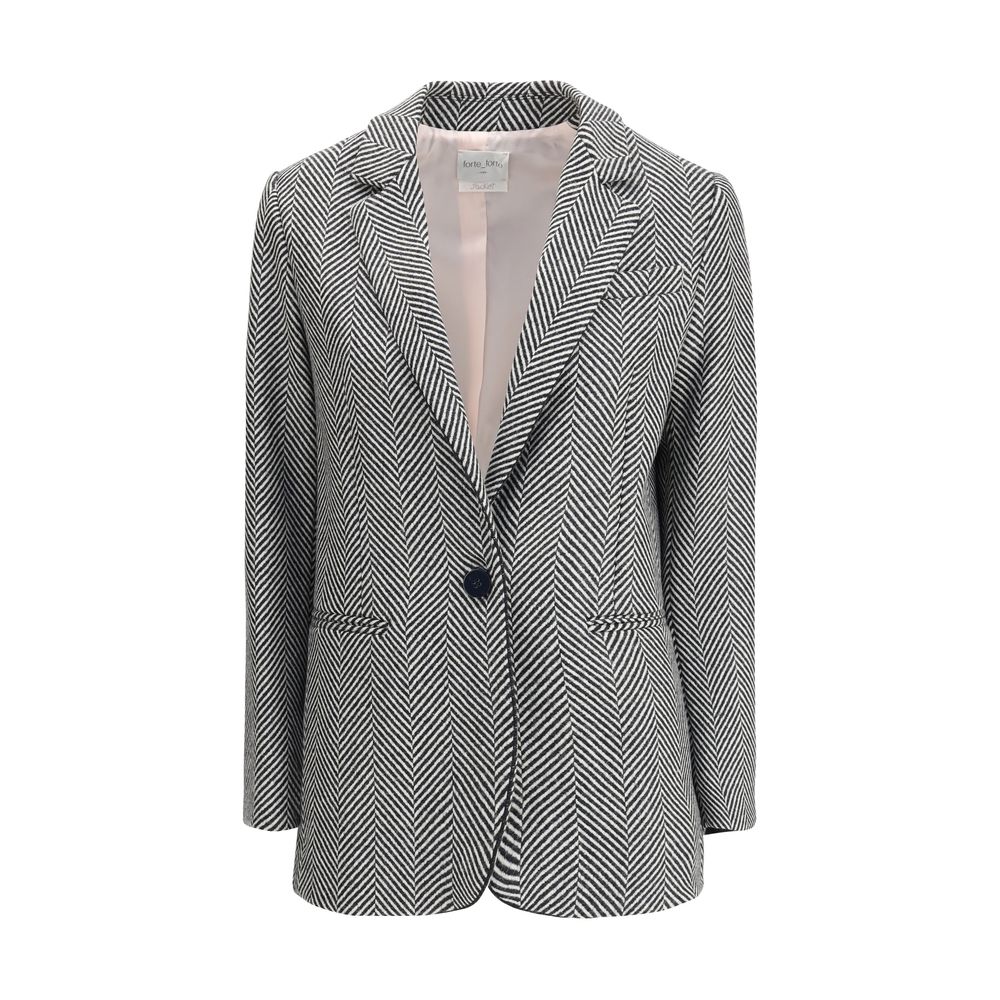 Forte_Forte Multicolor Fleece Wool Women's Coat