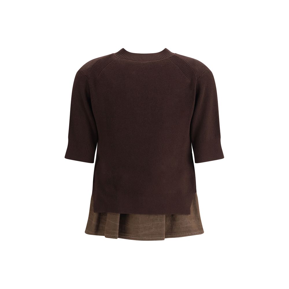 Sacai Blue Cotton Women's Sweatshirt