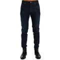 Frankie Morello Blue Cotton Slim Fit Men's Jeans