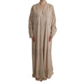 Dolce & Gabbana Beige Silk Full-Length Women's Jacket