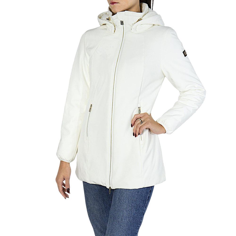 Yes Zee White Polyamide Women's Coat