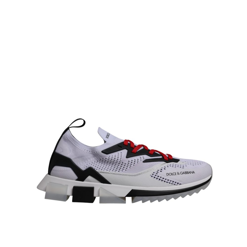 Dolce & Gabbana Black And White Polyester Athletic Men's Sneakers