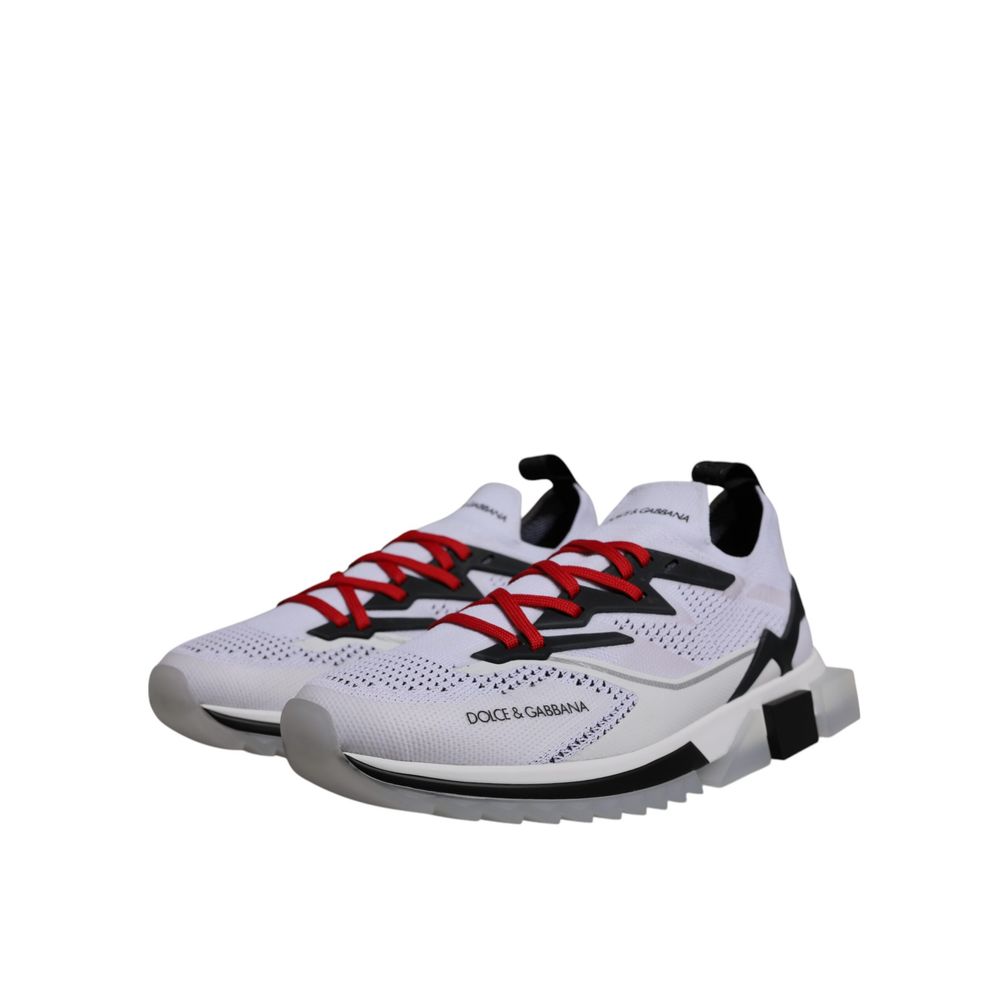 Dolce & Gabbana Black And White Polyester Athletic Men's Sneakers
