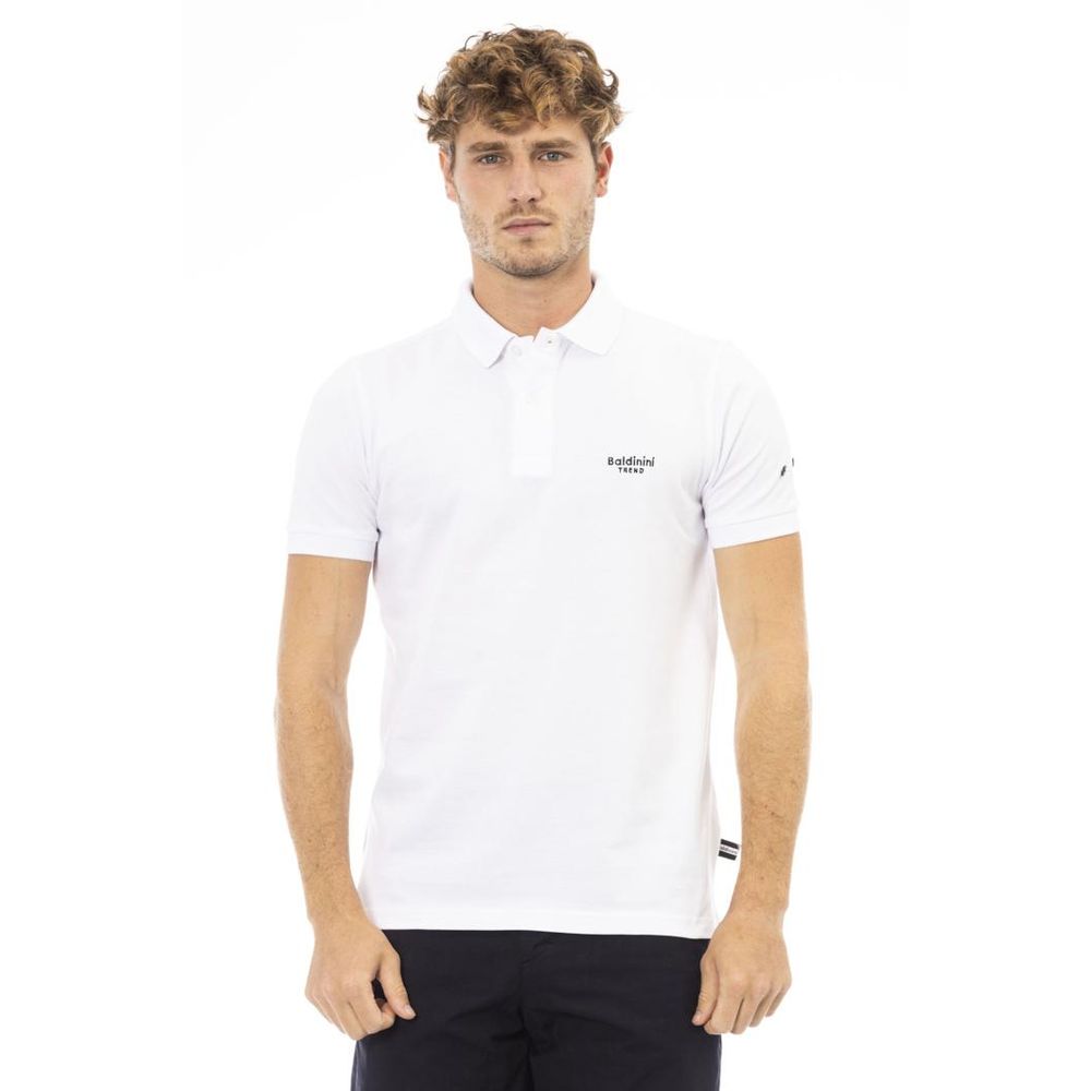 Baldinini Trend Black And White Cotton Polo Men's Shirt
