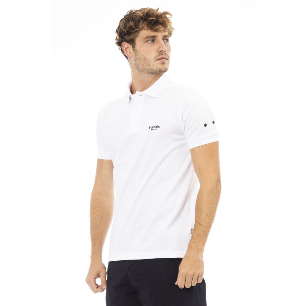 Baldinini Trend Black And White Cotton Polo Men's Shirt