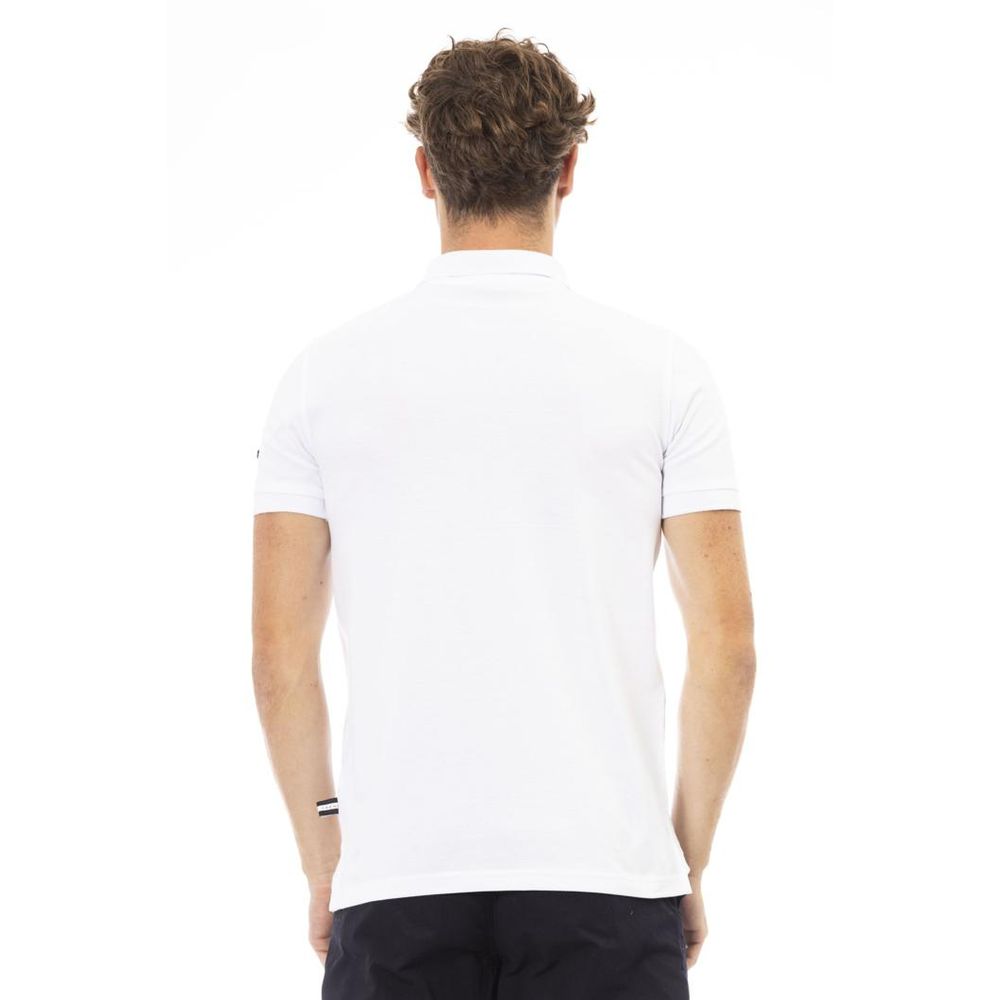 Baldinini Trend Black And White Cotton Polo Men's Shirt