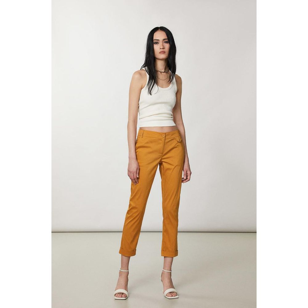 Patrizia Pepe Natural Cotton Casual Women's Pants