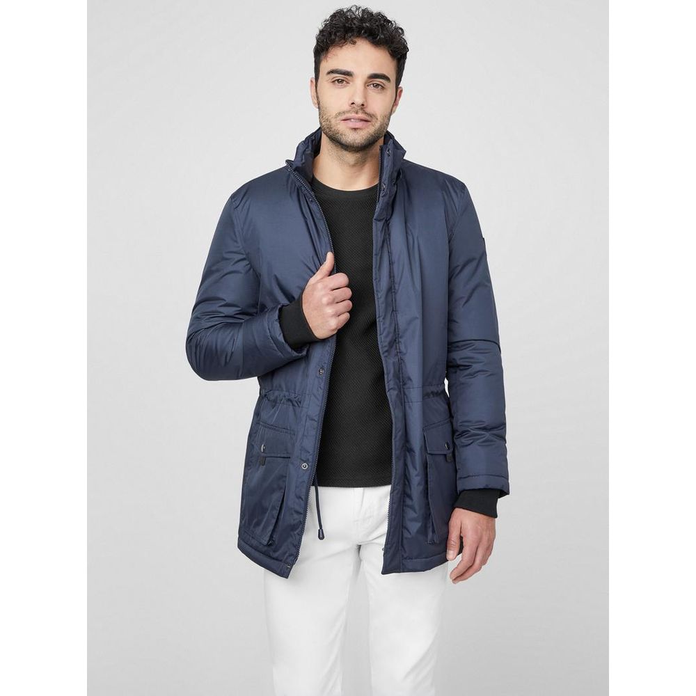 Guess Navy Blue Polyester Men's Parka