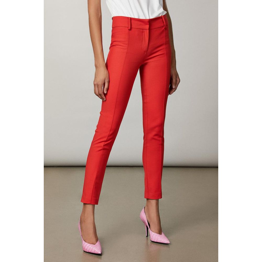 Patrizia Pepe Red Cotton Casual Women's Pants