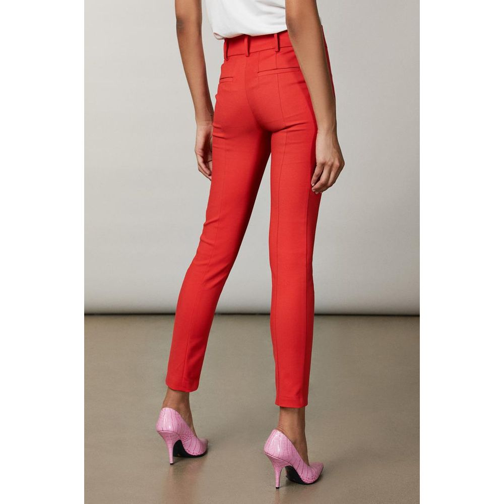 Patrizia Pepe Red Cotton Casual Women's Pants