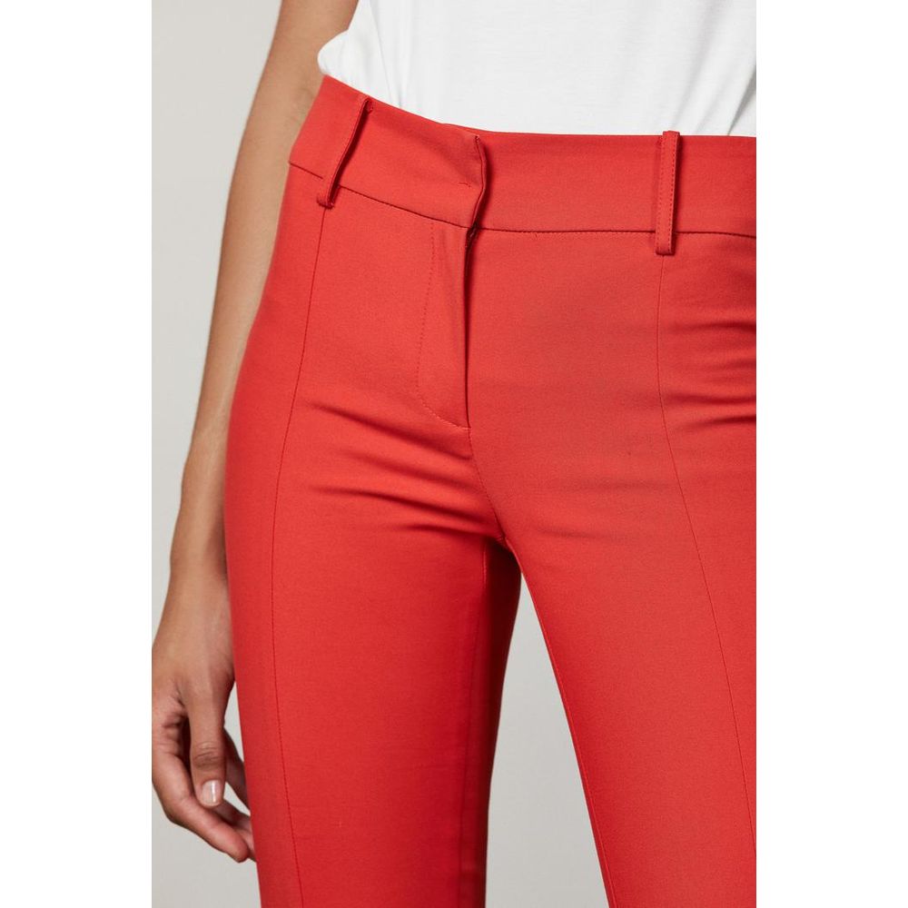 Patrizia Pepe Red Cotton Casual Women's Pants