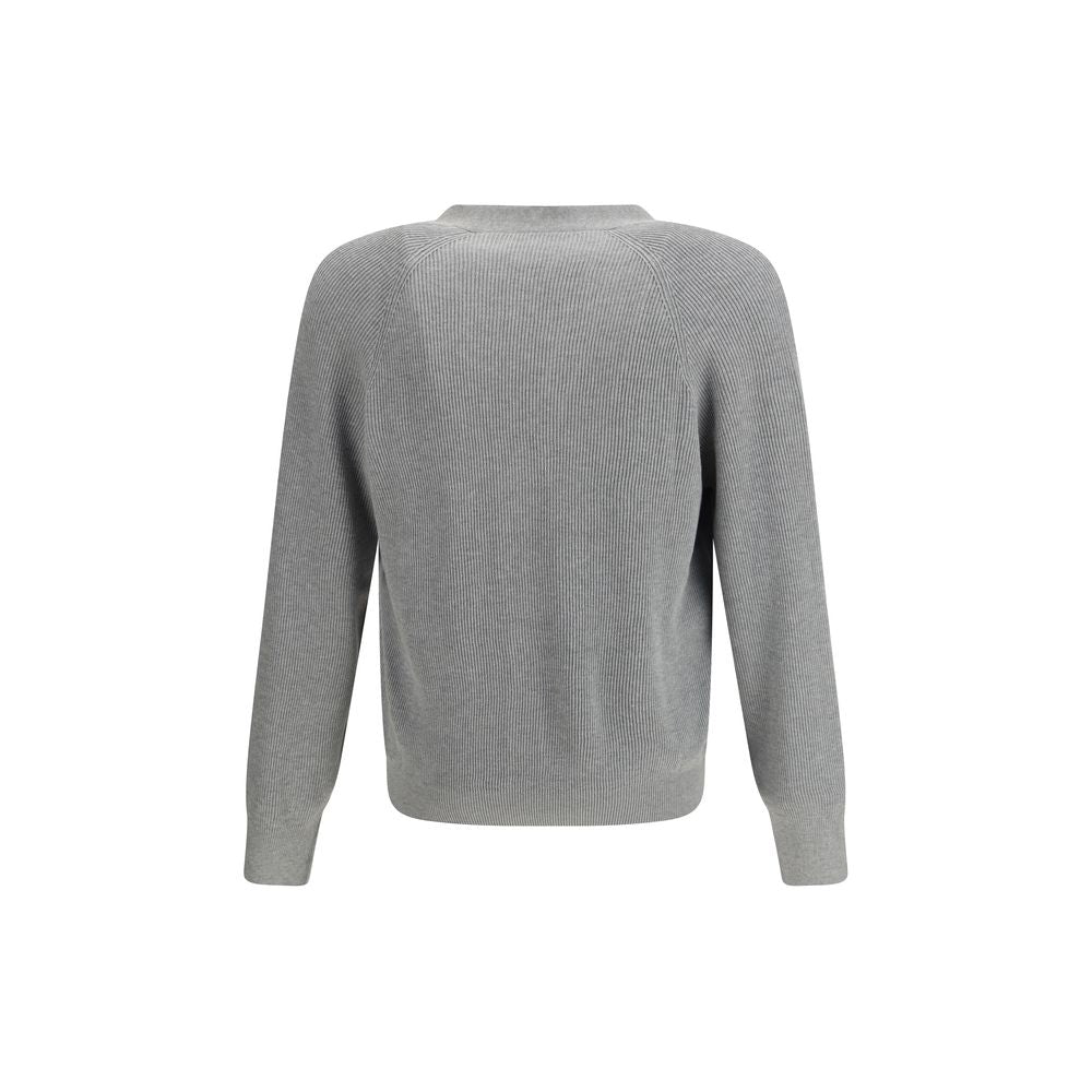 Brunello Cucinelli Gray Cotton Men's Cardigan