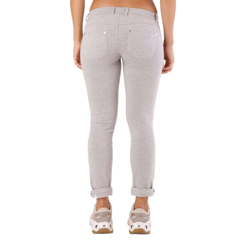 Met Gray Cotton Skinny Women's Pants