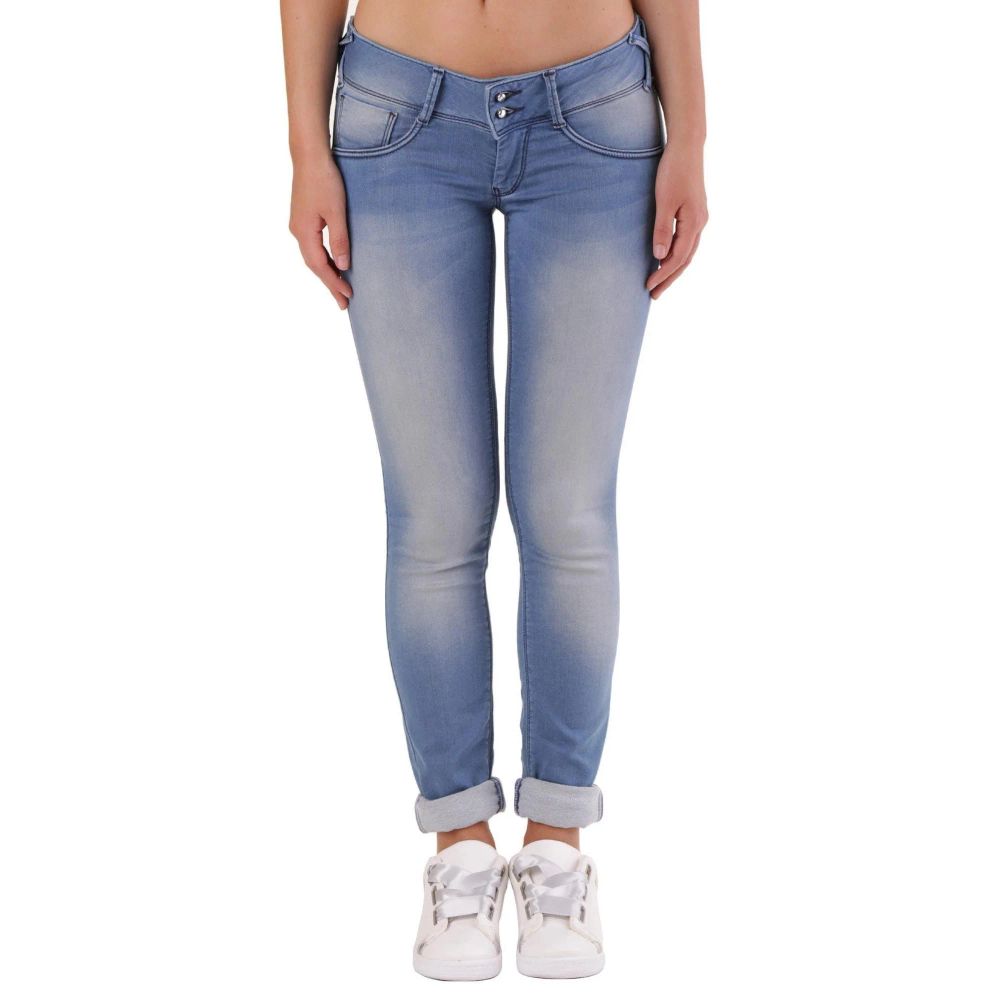 Met Blue Cotton Skinny Women's Jeans